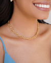 Choker Elos Entrelaçados 6 mm Banhado a Ouro 18K