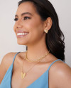 Choker Elos Entrelaçados 6 mm Banhado a Ouro 18K