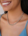 Choker Elos Entrelaçados 6 mm Ródio Branco