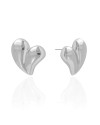 Brinco Gotas Lisas 2.3 cm Ródio Branco
