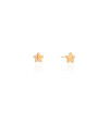 Brinco Estrela Cravejada Cristal 7 mm Banhado a Ouro 18K