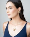 Gargantilha Veneziana Orgânico Riscado 3.3 cm Banhado a Ouro 18K - 40 cm
