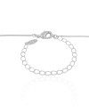 Gargantilha Veneziana Orgânico Riscado 3.3 cm Ródio Branco - 40 cm