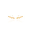 Ear Cuff Redondo Detalhes 1.3 cm Banhado a Ouro 18K
