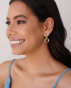 Piercing Ovais Vazados Banhado a Ouro 18K