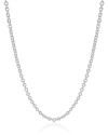 Gargantilha Elos Bailarina 3 mm Ródio Branco - 45 cm