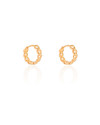 Brinco Argola Click Grumet 1.4 cm Banhado a Ouro 18K