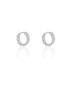 Brinco Argola Click Grumet 1.4 cm Ródio Branco