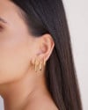 Trio de Argolas Torcidas Banhado a Ouro 18K