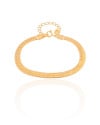 Pulseira Malha Fita 5 mm Banhado a Ouro 18K