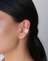 Piercing Ovais Cristal Banhado a Ouro 18K