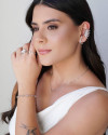 Pulseira Pontos de Luz Zircônia Ródio Branco