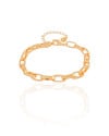 Pulseira Elos Ovais 5 mm Banhado a Ouro 18K