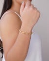 Pulseira Elos Ovais 5 mm Banhado a Ouro 18K