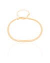 Pulseira Malha Fita 3 mm Banhado a Ouro 18K