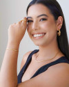 Gargantilha Snake 3 mm Banhado a Ouro 18K - 40 cm