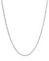 Gargantilha Malha Fita 3 mm Ródio Branco - 40 cm