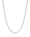 Gargantilha Oca 2 mm Ródio Branco - 45 cm