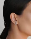 Ear Hook Bolinhas Lisas 2.3 cm Ródio Branco