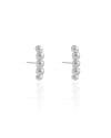 Ear Hook Bolinhas Lisas 2.3 cm Ródio Branco