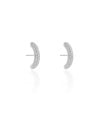Ear Hook Cravejado 1.9 cm Cristal Ródio Branco