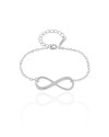 Pulseira Elos Infinito Ródio Branco
