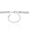 Gargantilha Malha Italiana 4 mm Ródio Branco - 45 cm
