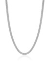 Gargantilha Malha Italiana 4 mm Ródio Branco - 45 cm