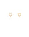 Brinco Fio Ponto de Luz Cristal 1.0 cm Banhado a Ouro 18K