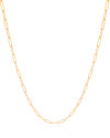 Gargantilha Elos Ovais 3 mm Banhado a Ouro 18K - 45 cm