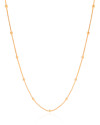 Gargantilha Veneziana Bolinhas 3 mm Banhado a Ouro 18K - 45 cm