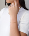 Pulseira Elos Ovais 3 mm Banhado a Ouro 18K