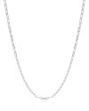 Gargantilha Elos Ovais 3 mm Ródio Branco - 45 cm