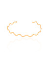 Bracelete Ondas Liso Banhado a Ouro 18K