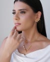 Choker Elos Bolinhas 3.5 mm Banhado a Ouro 18K - 32 cm