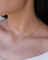 Choker Elos Bolinhas 3.5 mm Banhado a Ouro 18K - 32 cm