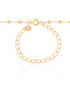 Choker Elos Bolinhas 3.5 mm Banhado a Ouro 18K - 32 cm
