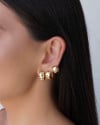 Trio de Argolas Lisas Banhado a Ouro 18K