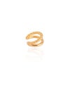 Piercing Filetes Liso e Torcido Banhado a Ouro 18K