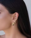 Piercing Filetes Lisos e Torcido Banhado a Ouro 18K