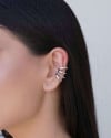 Piercing Filetes Lisos e Torcido Ródio Branco