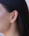Piercing Detalhado Liso Banhado a Ouro 18K