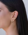 Piercing em X Torcido Banhado a Ouro 18K