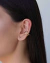 Piercing em X Torcido Banhado a Ouro 18K