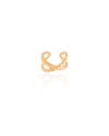 Piercing em X Torcido Banhado a Ouro 18K