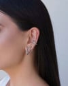 Piercing em X Torcido Ródio Branco