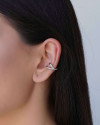 Piercing em X Torcido Ródio Branco