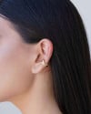 Piercing em X Detalhado Banhado a Ouro 18K