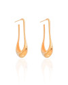 Brinco Argola Geométrica Lisa 4.2 cm Banhado a Ouro 18K