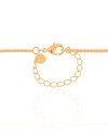 Gargantilha Longa Rabo de Rato Pingente Folha Banhado a Ouro 18K - 65 cm